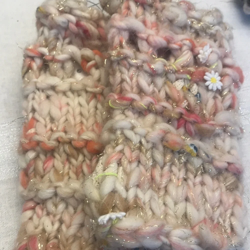 - Free people x knit collage daisy chain mitten new with tags